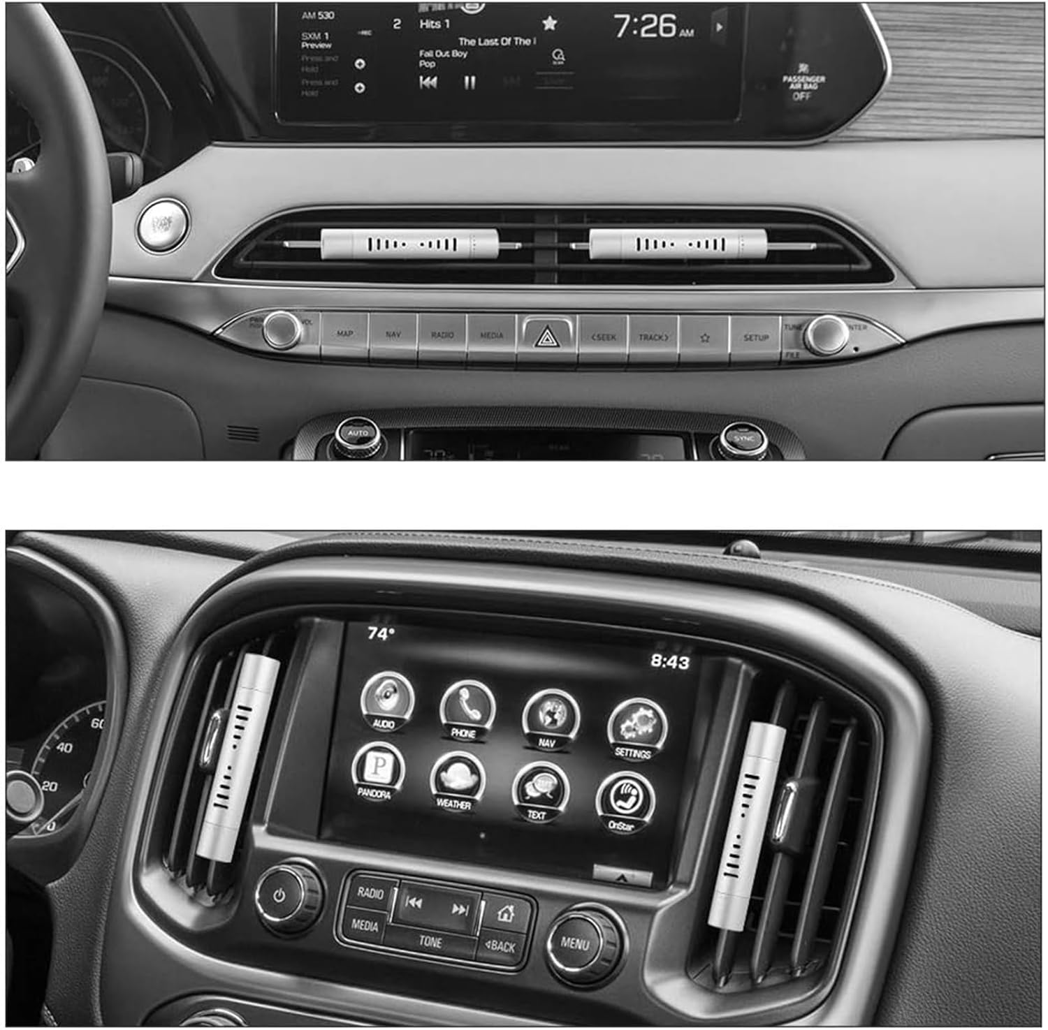 Yeanifeana Car Air Freshener Diffuser Vent Clip, 3 Pack with 15 Refill Sticks, Essential Oil Car Diffuser for Aromatherapy, Reusable Air Freshener for Cars (Black) image number 6