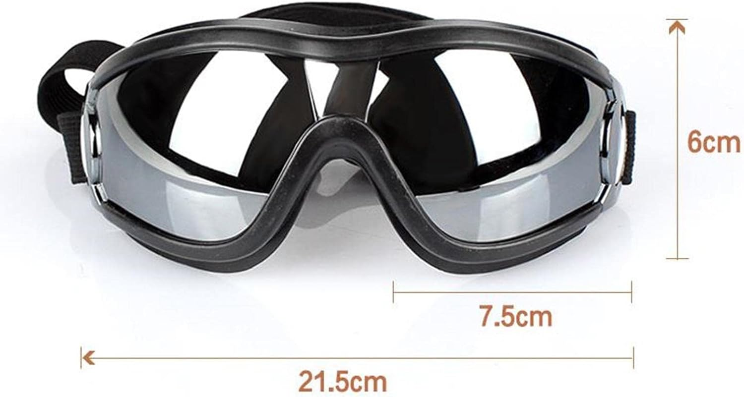 Flameer Dog Sunglasses Dog Goggles Adjustable Strap for Travel Skiing and Dog by Car Goggles Pet Goggles for Large Dog image number 6