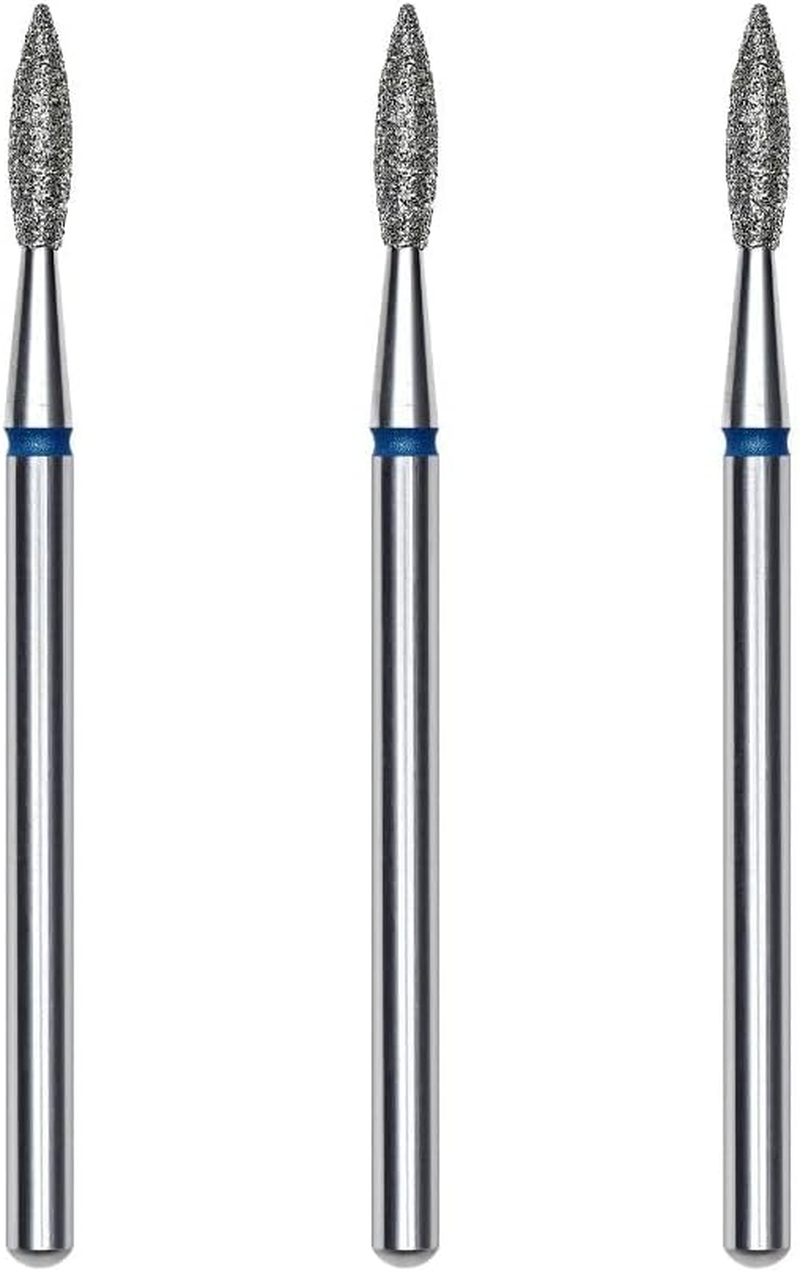 STALEKS PRO 3 Piece 2.1Mm X 0.8Mm Flame Shape Medium Grit Cuticle Cutter Set