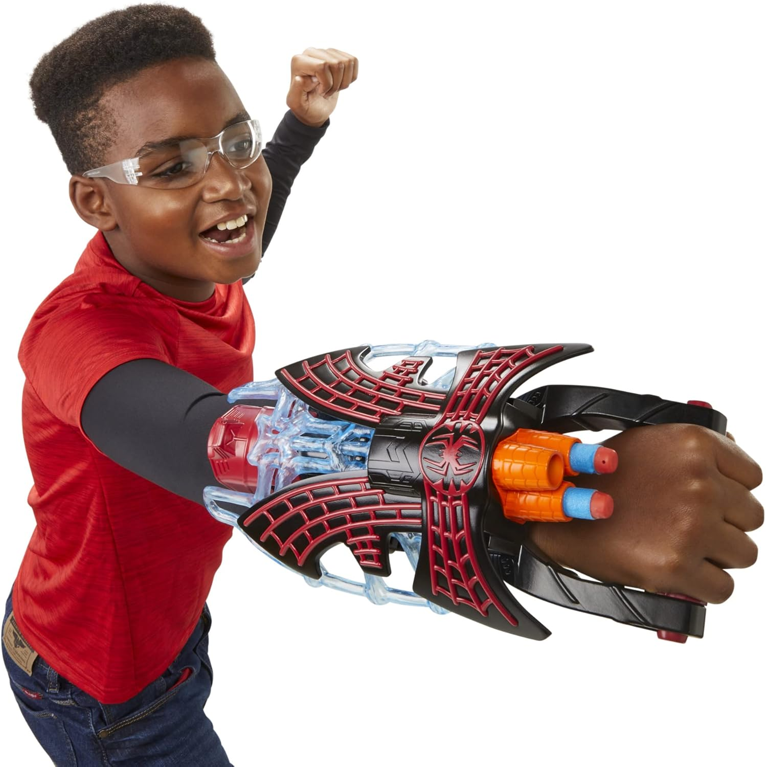 Spider-Man Marvel : across the Spider-Verse Miles Morales Tri-Shot NERF Blaster, with 3 Darts, Toys, Super Hero Toys for 5 Year Old Boys and Girls and Up image number 5