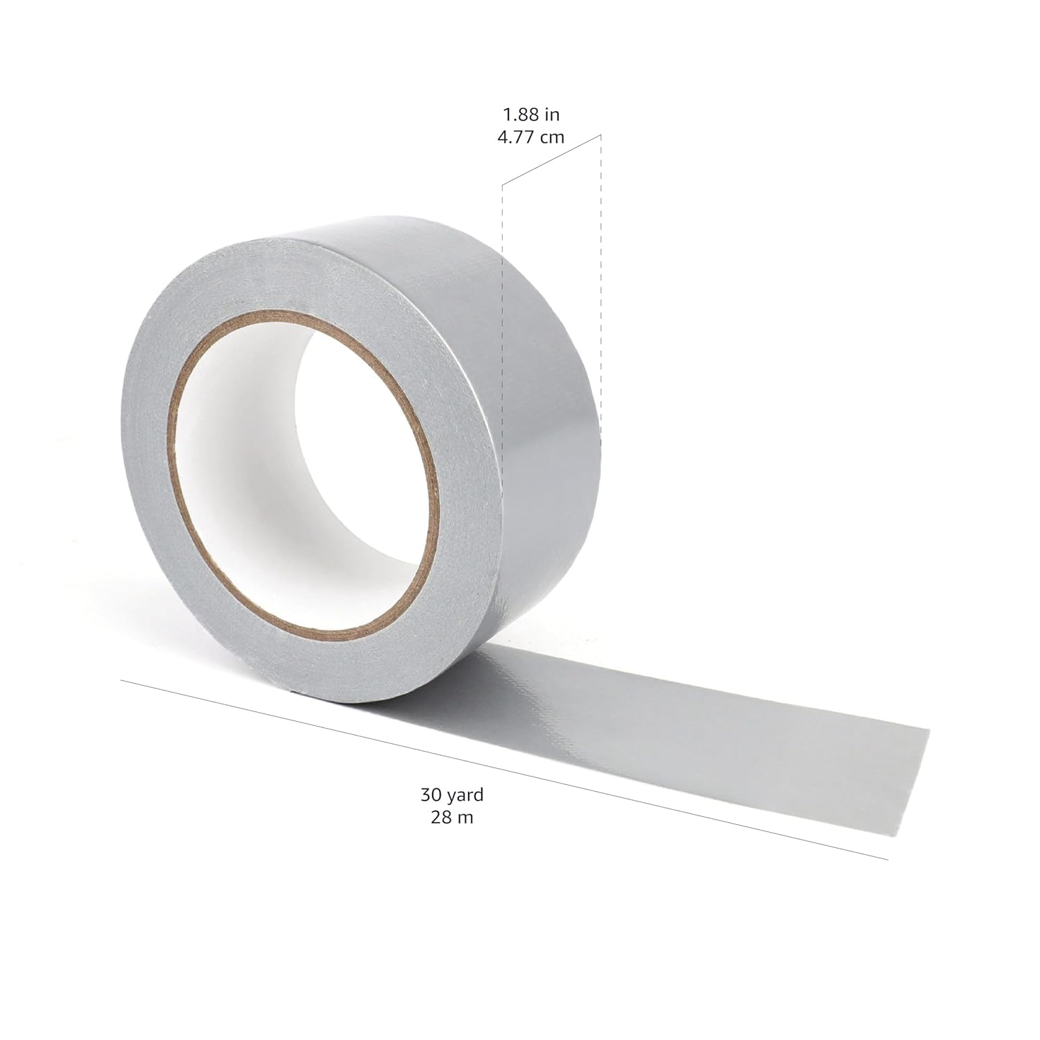 Amazon Basics Heavy-Duty Duct Tape, 4.77 Cm by 27 Meter, Silver, 3-Pack, Great for General-Purpose Use, Home Repairing, DIY Work, Auto Repair & Outdoor Activities(Previously Amazoncommercial Brand) image number 3