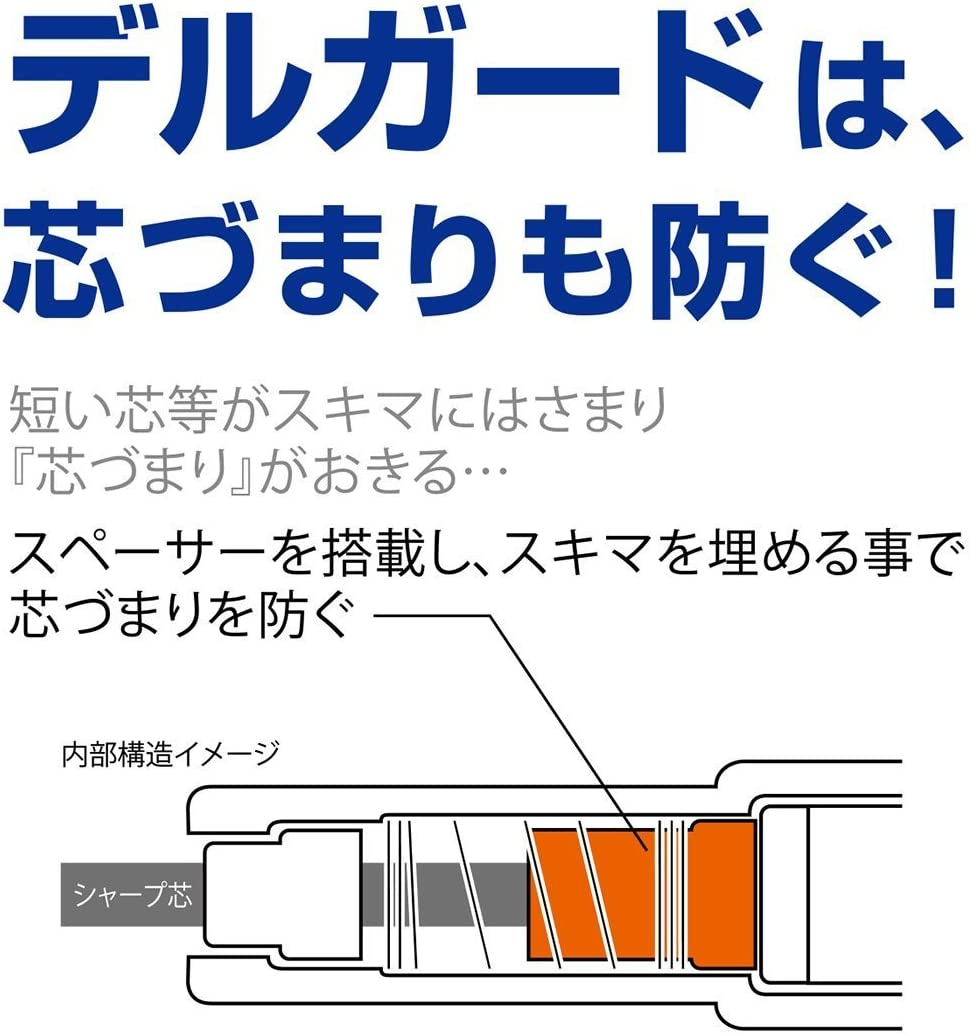 Zebra Delguard 0.5Mm Lead Mechanical Pencil, Black Body (P-MA85-BK) - Light Blue image number 3