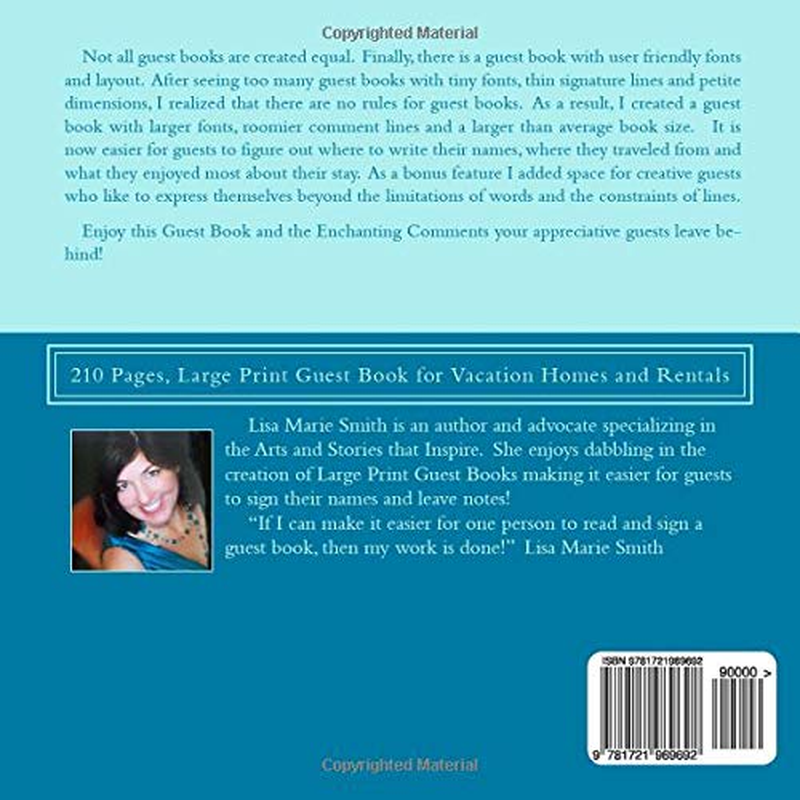 2020 - 2021 Vacation Home Guest Book: 210 Pages, Large Print Guest Book for Vacation Homes and Rentals image number 1