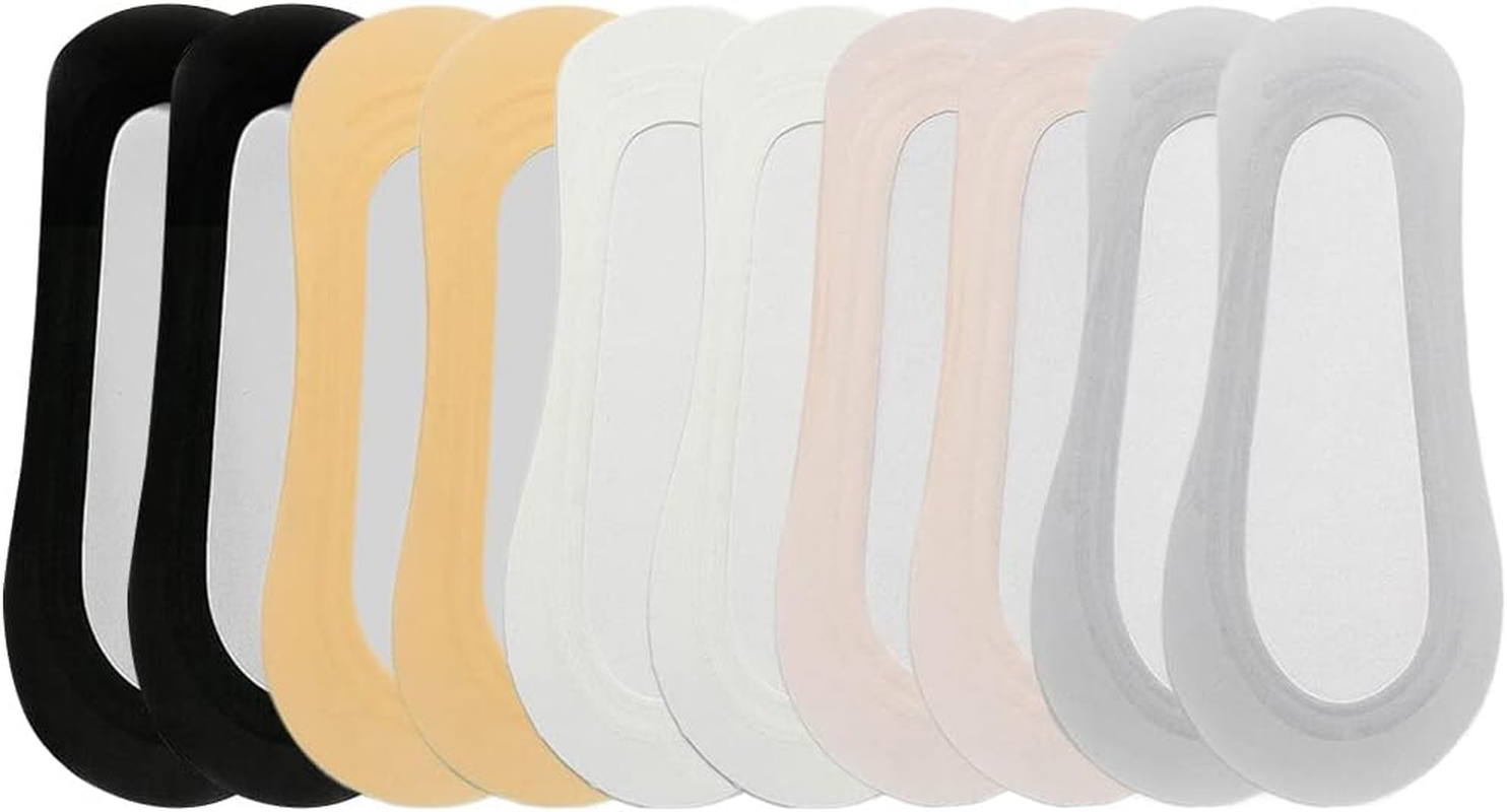 Dress Cici Nylon Thin No Show Socks for Women with All around Silicone Grip That Stay up (5 Set) image number 1