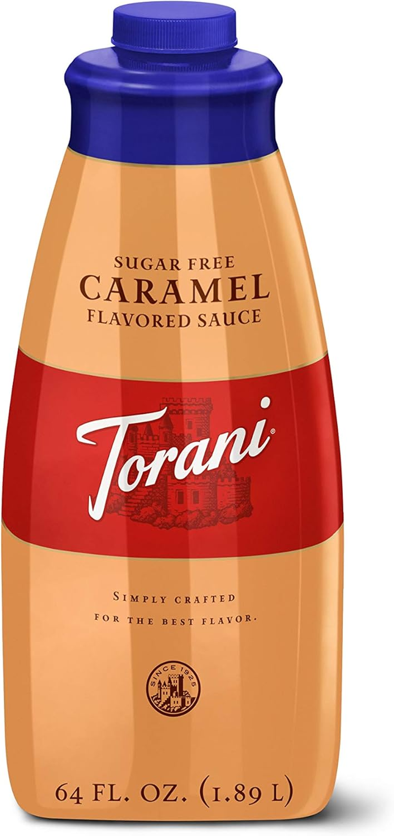 Torani Sugar Free Sauce, Caramel, 64 Ounces