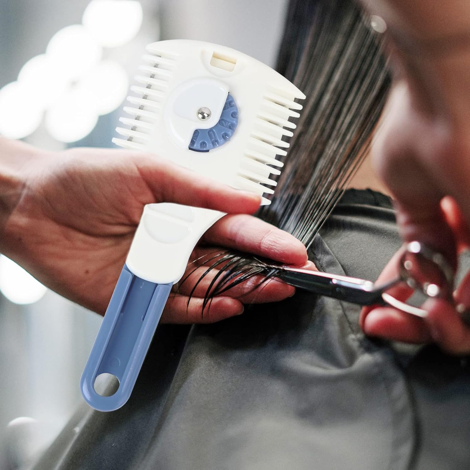 Minkissy Hair Trimmer Comb Hair Thinner Razor Comb Double Razor Blades Hair Comb Trimmer Hair Shaper Razor for Thick Haircuts and Styling image number 3