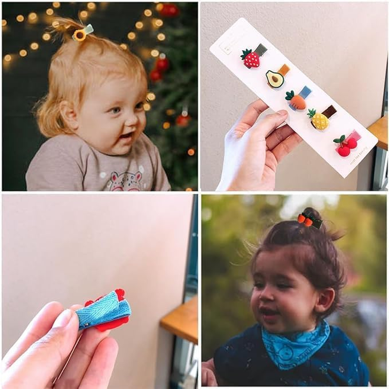 20Pcs Pretty Hairpin Snap Bow Toddler Girls Baby Pin, Kids Child Hair Clips Pretty Hairpin Snap Bow Toddler Girls Baby Pins, Cute Girls Fruit Flower Hair Clips Snap Barrettes image number 1