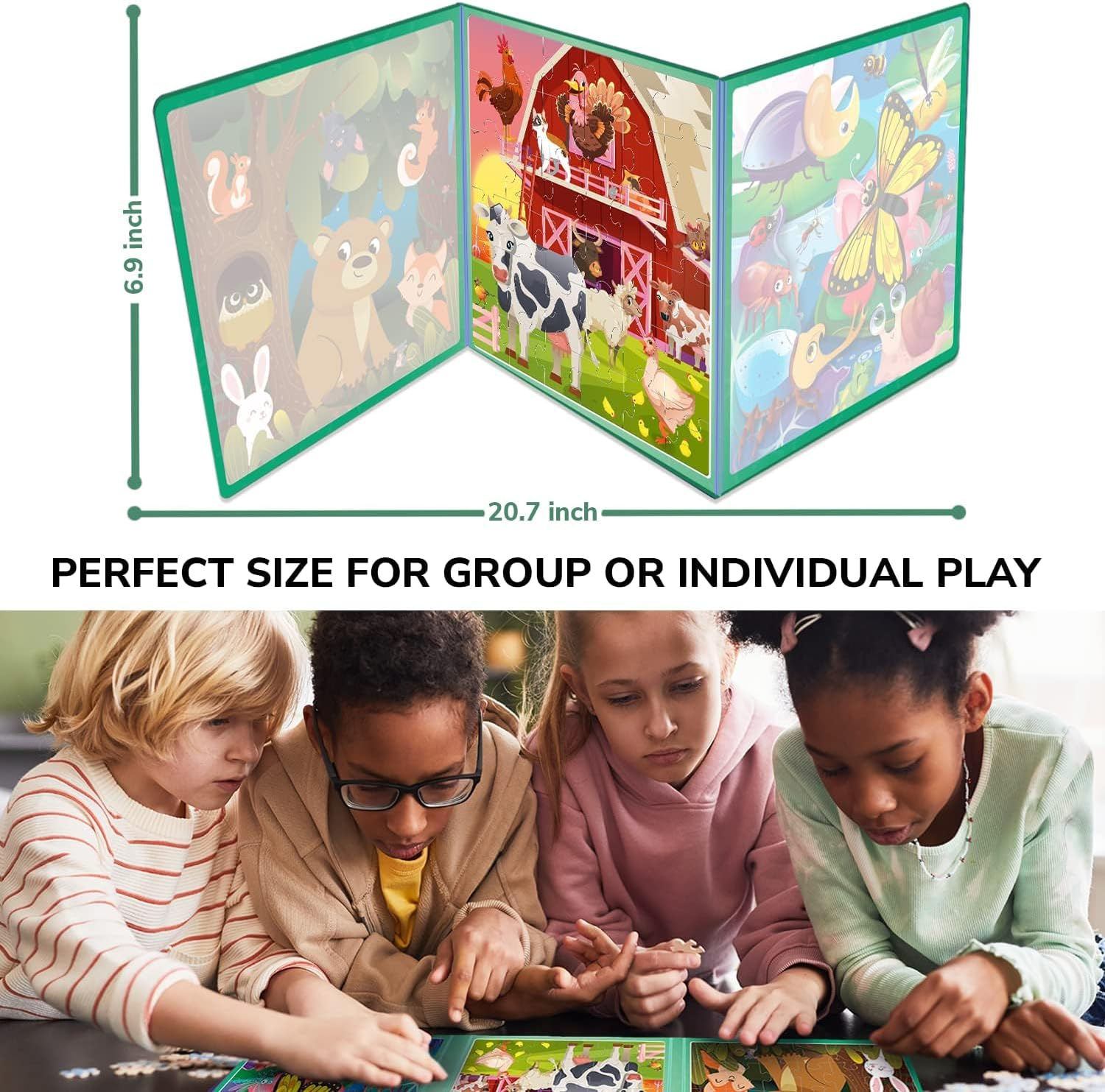 QUOKKA Magnetic Puzzles for Toddlers 3-5 - 36 Pcs Travel Puzzles Games for Kids Ages 2-4 - Animal Car Activities Toy for Boys and Girls 4-8 Yo - Learning Magnet Road Trip image number 3