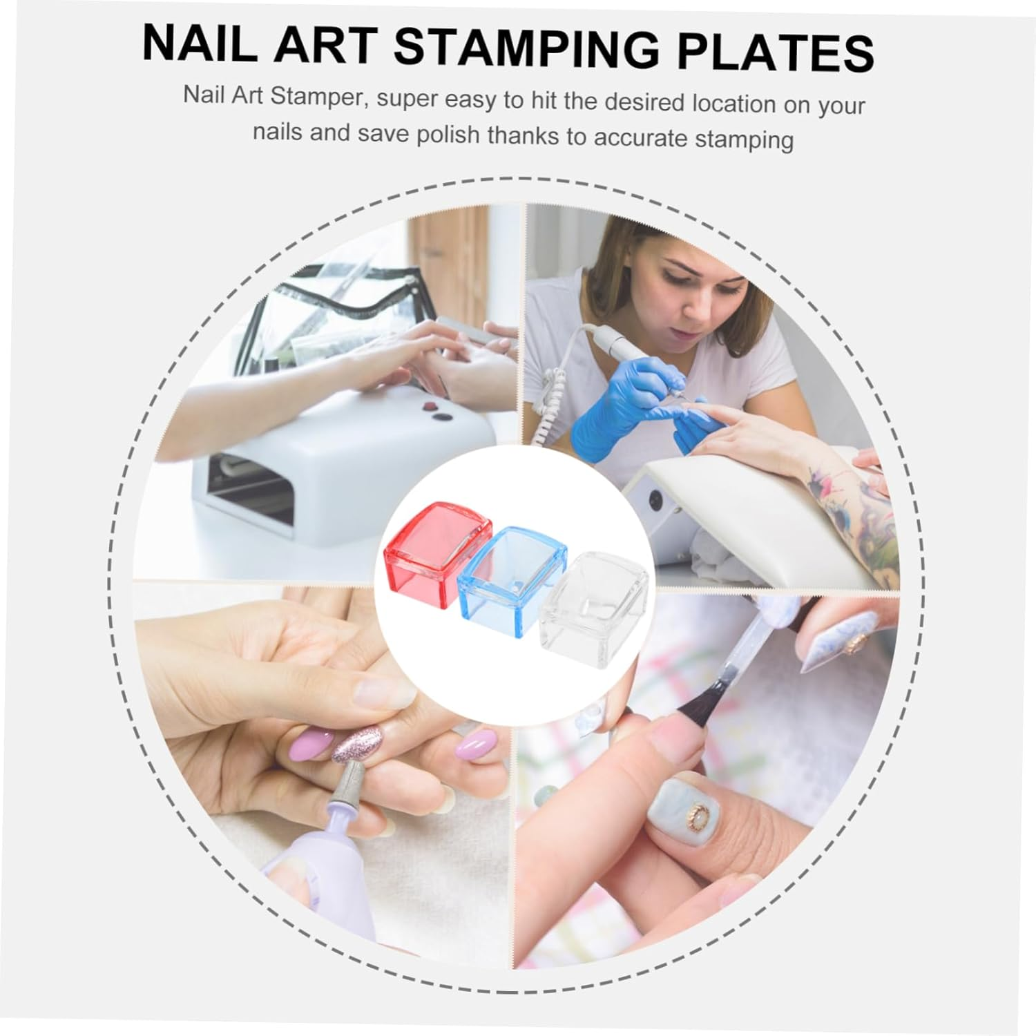 WOFASHPURET 3Sets Nail Art Stamper Stamping Plates for Diy Manicure Professional Manicure image number 5