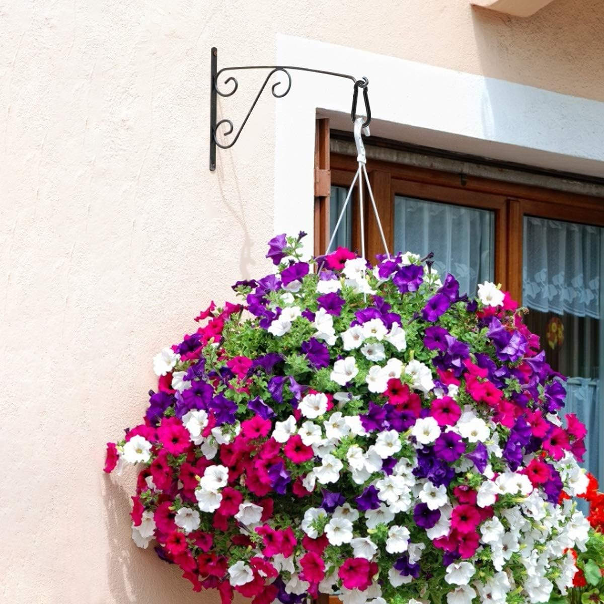 Carabiner 3 Inch Black Spring Snap Hook Steel Clip Link Buckle Heavy Duty 8X80Mm 4Pcs for Outdoor Camping Hiking Hammock Swing image number 2