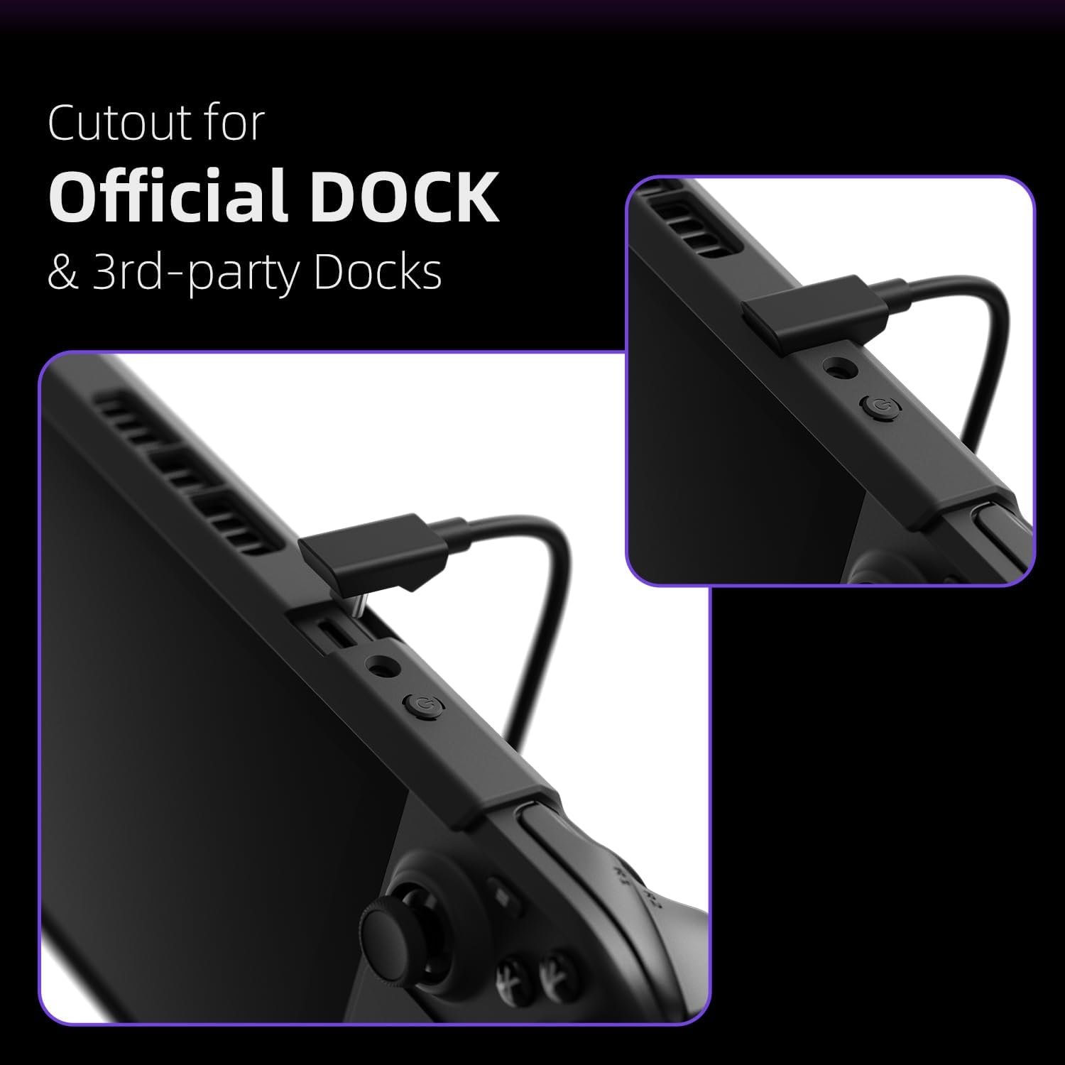 Skull & Co. Gripcase SD for Steamdeck: a Soft Protective Case with Textured Grips Full Protection and Stand, Shock-Absorption Non-Slip and Anti-Scratch Cover Design - Galactic Purple image number 1