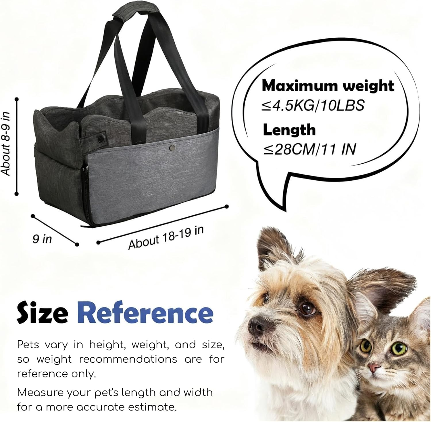 Dog Car Seat for Small Dog Center Console Pet Booster Seat Puppy Travel Accessories image number 1