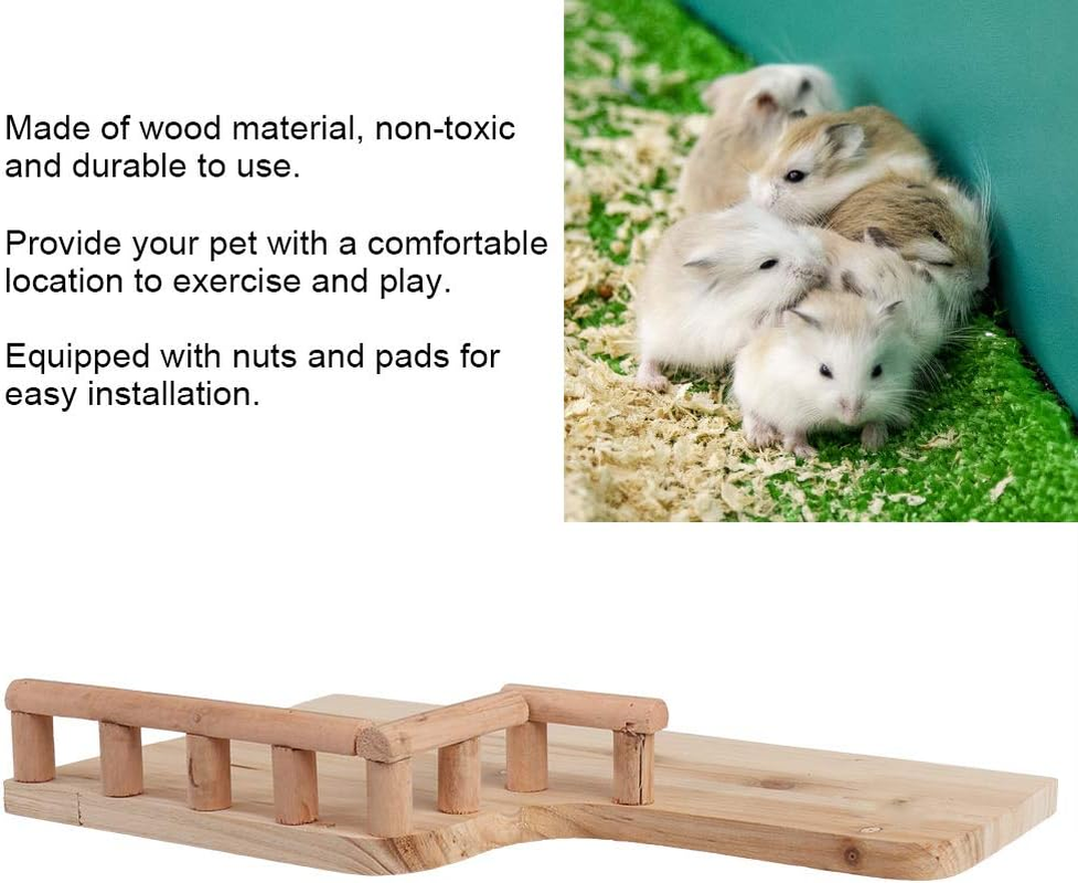 Wooden Corner Platform Shelf Rest, Wooden Parrot Hamster My Neighbor Totoro Birdcage Stands Hamster Climbing Small Pet Cage Accessories Toys