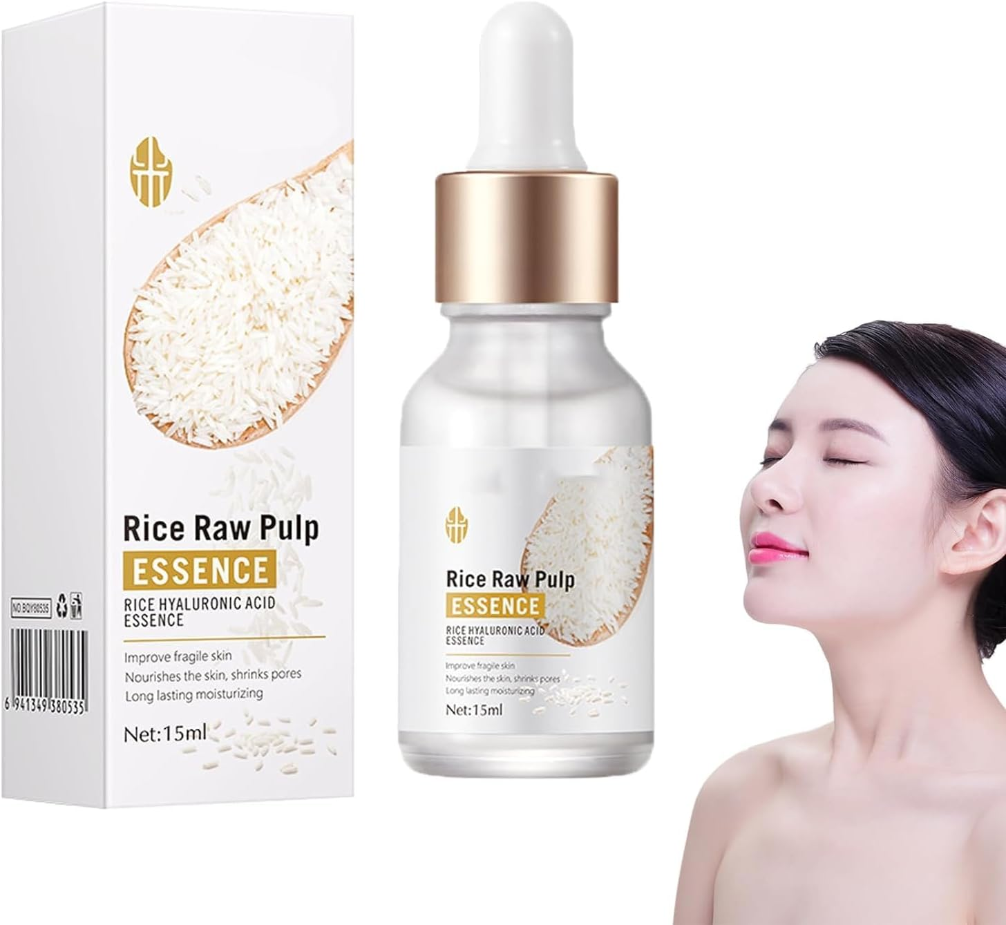 White Rice Anti-Wrinkle Essence,Facial Serum Massage for Woman,Collagen Anti-Wrinkle White Rice Facial Essence,Reduce Fine and Lines Face Serum