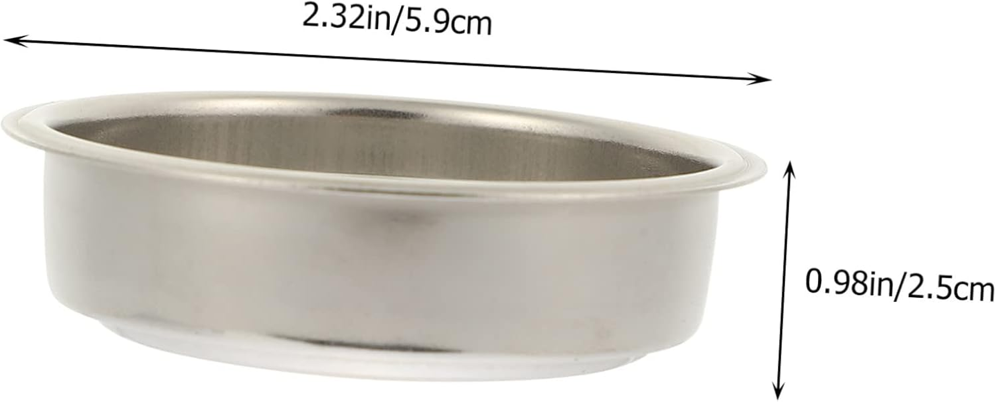 COHEALI Double Stainless Steel Coffee Machine Filter Cup Reusable Espresso Strainer Basket for Home Coffee Bar Easy to Install and Wash Replacement Part image number 2