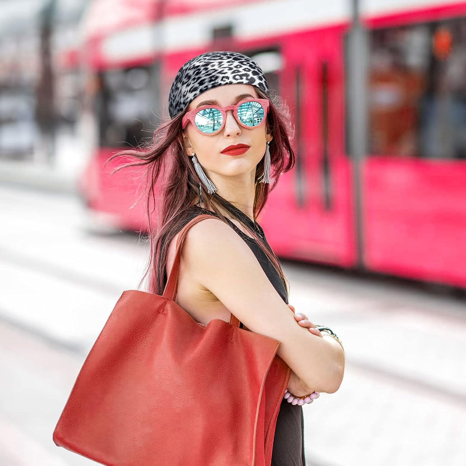 4PCS Head Scarf for Women Satin Headband Scarves Silk Feeling Scarf Boho Headwear Vintage Bandanas for Sleeping Dress Up image number 2