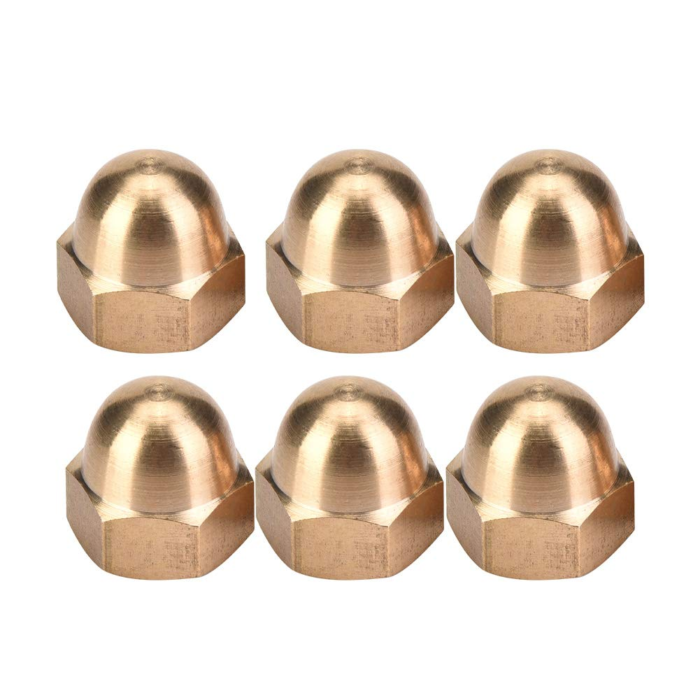 Brass Acorn Nuts Kit, Hex Nut Set with Dome Head Cap M3-M12, for Automobiles, Tricycles and Electric Vehicles (M12(5PCS)) image number 5