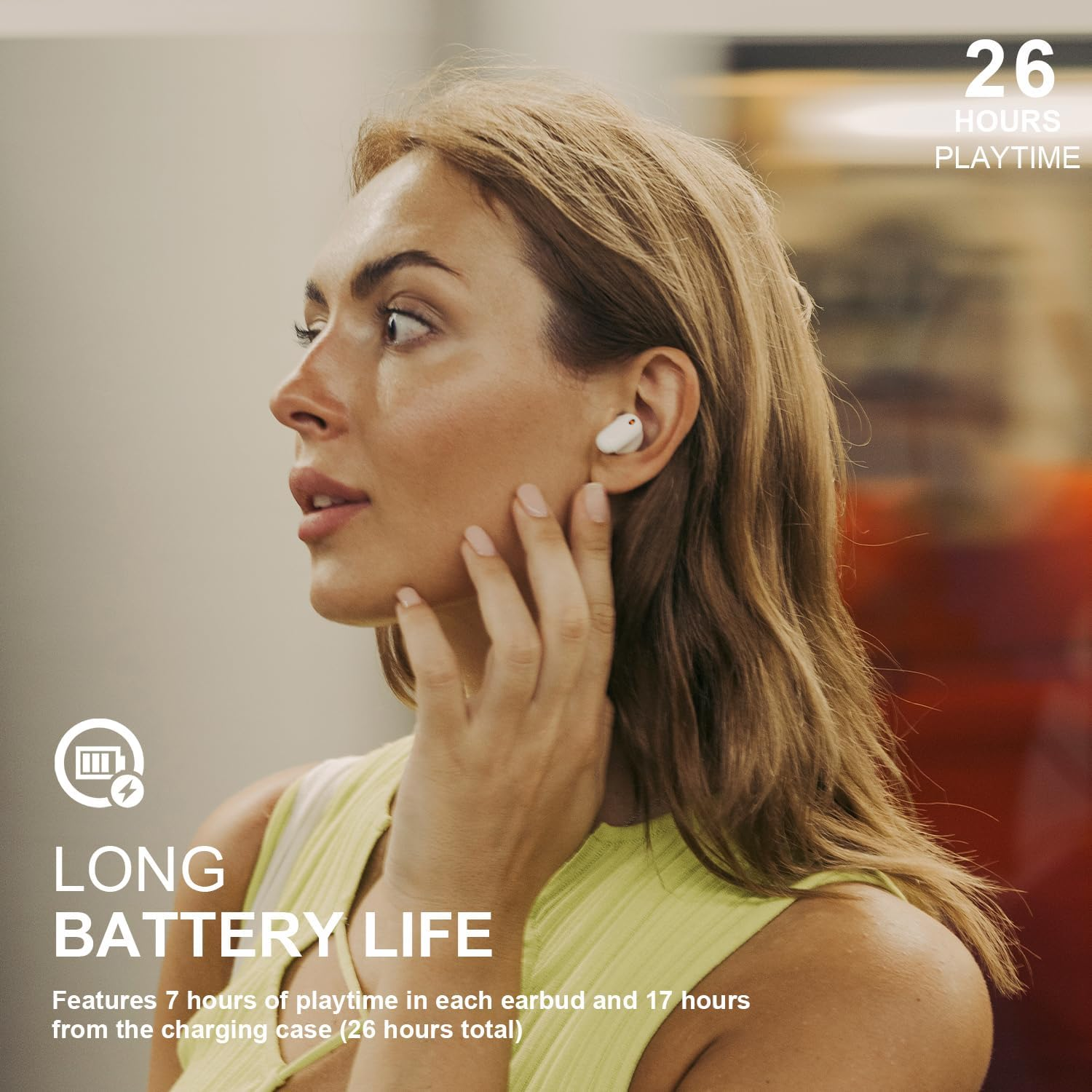 Edifier X1 Lite Mini Wireless Earbuds Bluetooth 5.4 Earphones, in Ear Headphones with 2 ENC Microphone, 26H Playtime, Fast Charge, Custom EQ, IP54 Waterproof Ear Buds - White image number 5