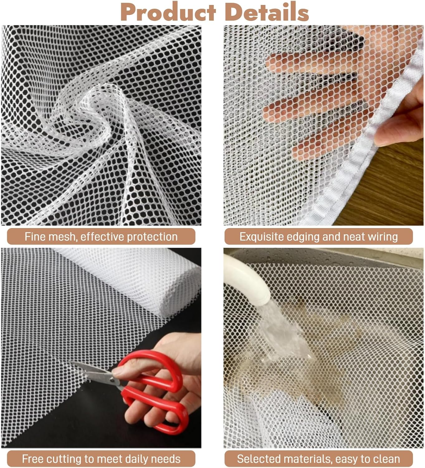 Baby Safety Net for Stairs and Balcony, Child Proof Mesh Guard with Easy Installation, White Protective Barrier for Indoor & Outdoor Use, 78Cm X 300Cm (2.6Ft X 9.8Ft) ﻿ image number 2