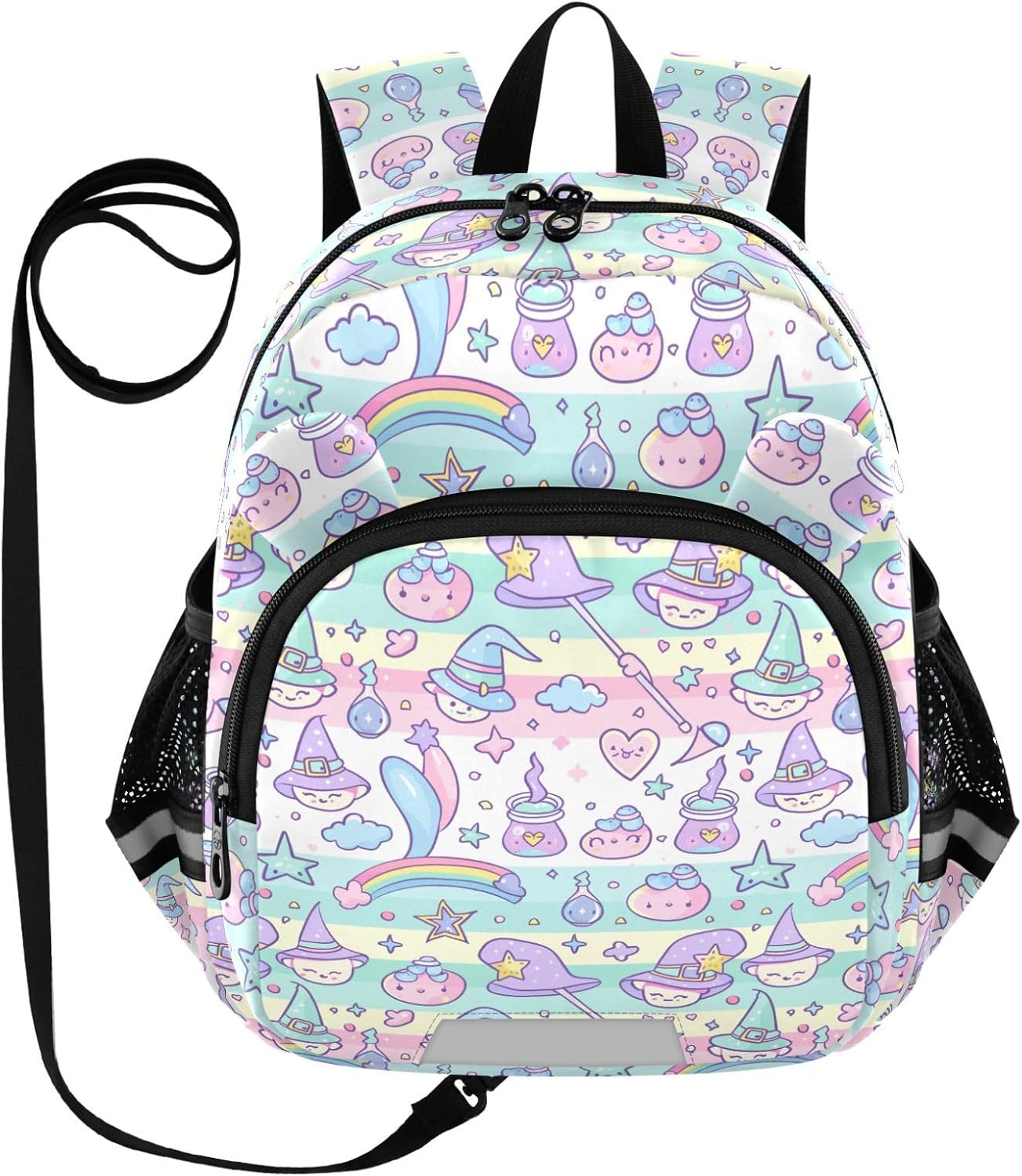 Cute Ears Cool Backpacks Leash Kids Boy'S/Girl'S Anti-Lost Personalized Diaper Bag Backpack with Reflective Strip Witch Wand Potion Cartoon Mochila Para Ni?O De 5 A?Os Kinder, Witch Wand image number 2