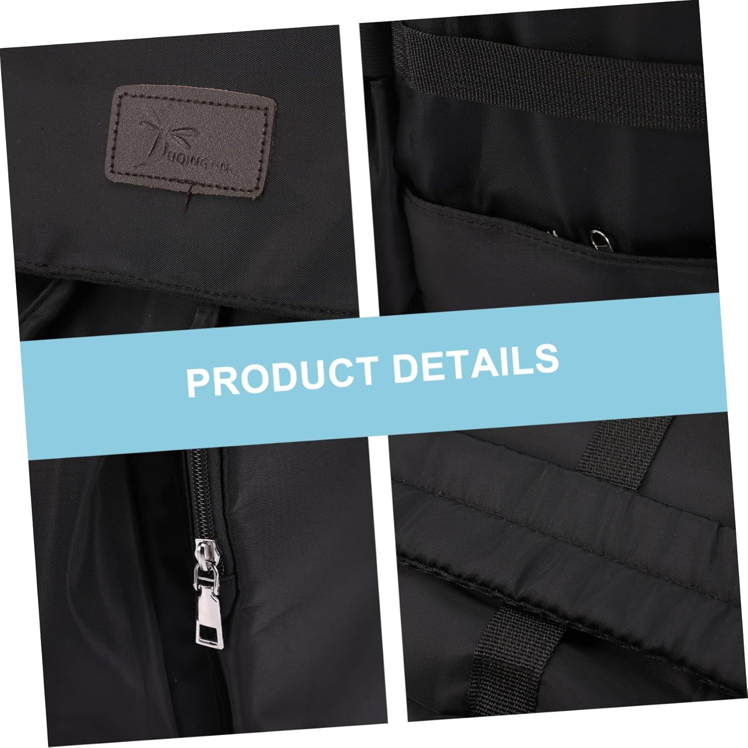 Mummy Bag Diaper Backpack Drawstring Closure Wet Dry Separation for Travel image number 1