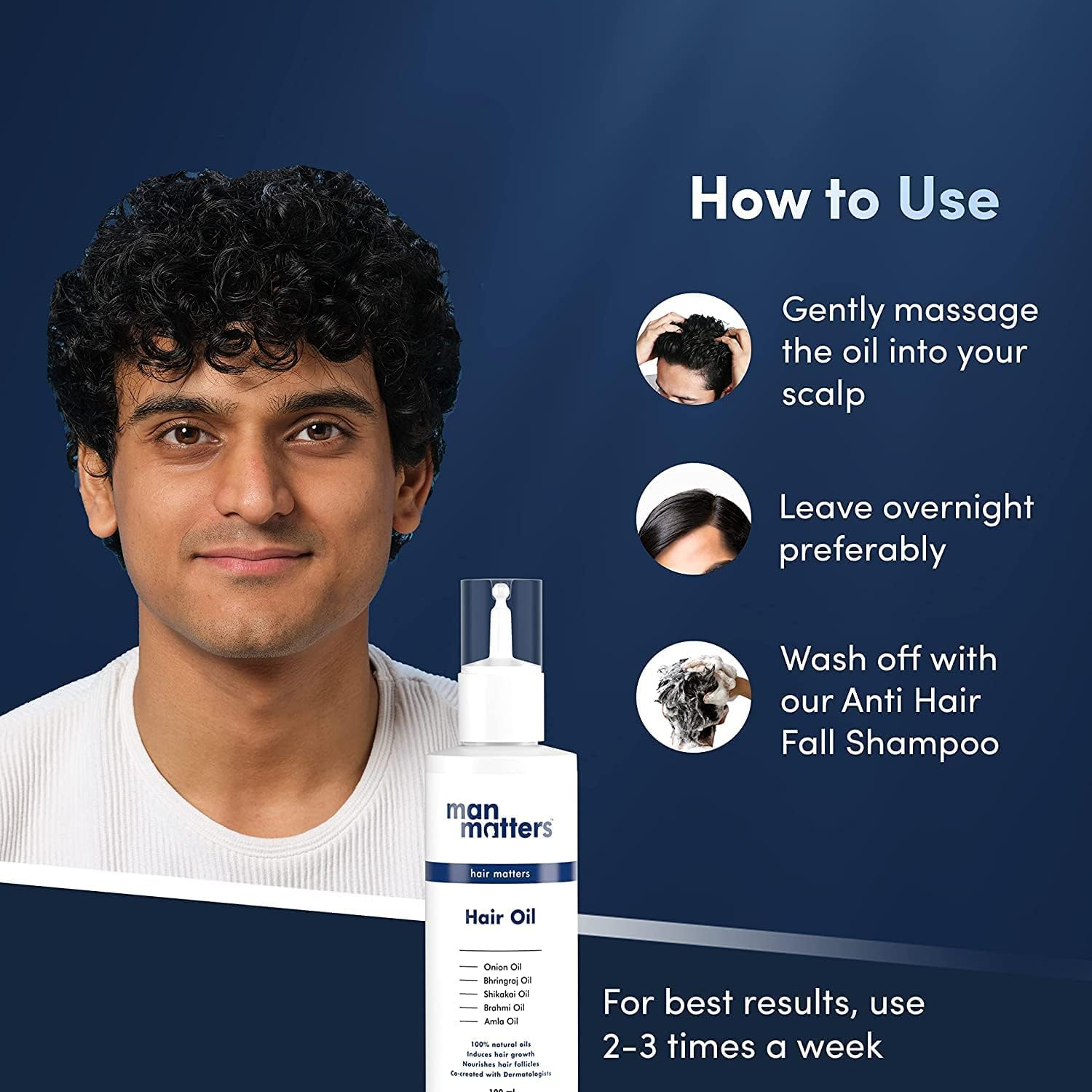 Green Velly Man Matterrs Hair Oil 100Ml and 3% Redensyl Hair Toni 60Ml for Men | Reduces Hair Fall, Promotes Hair Development | Dht Blocker | Paraben Free | Safe and Easy to Use