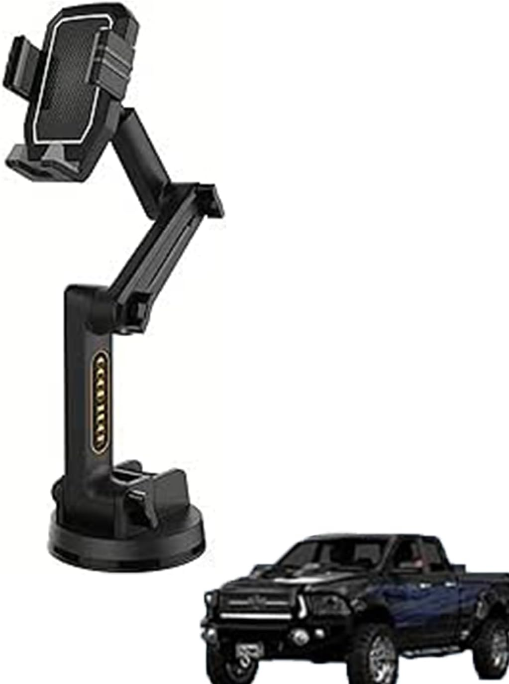 Roczential Truck Phone Holder Mount, Heavy Duty Car Phone Holder, Dashboard Windshield Phone Holder 16.9 Inch Long Arm, Widened Suction Cup Compatible with Pickup Truck, Commercial Truck image number 6