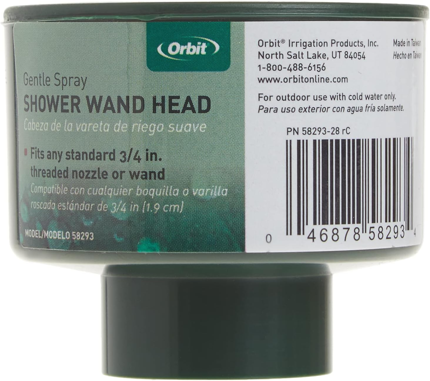 Orbit Sunmate Hose-End 58293 Shower Wand Head image number 3