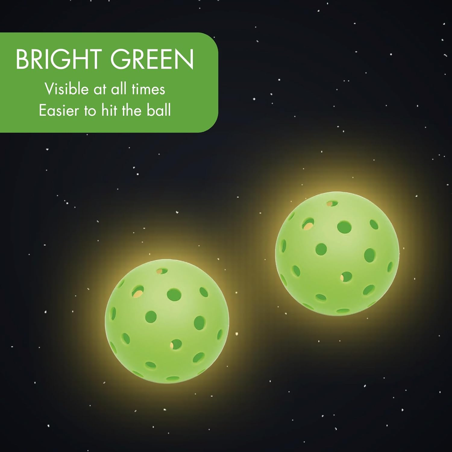 Outdoor 40-Hole Pickleball Balls, Combination Package, Seamless One-Piece Construction, Bright Green, High Visibility and Durable Performance image number 4