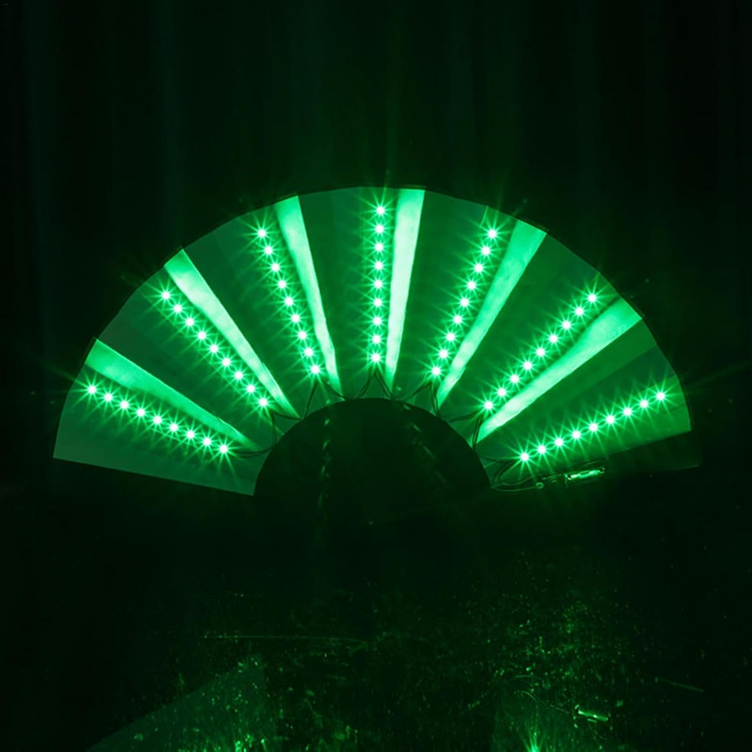 Led Glow Chinese Fan, Glowing Hand Fan, Light up Foldable Hand Fan, Stage Performance Show Light up Fan Birthday Present Wedding Night Bar Club Fluorescent Props