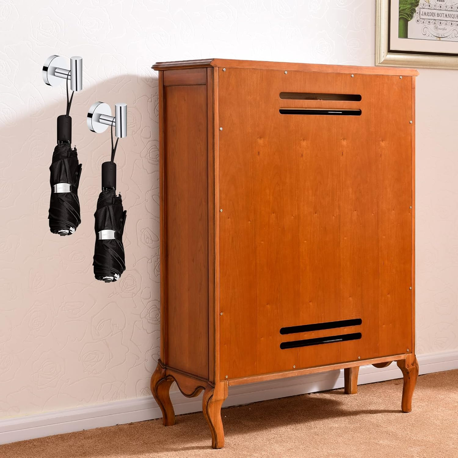 Neween 2PCS Bathroom Towel Hook, Screw in Coat Hooks Wall Mounted Chrome Robe Hooks, Stainless Steel Heavy Duty Wall Hook Cloth Hanger with 4 Screws for Bathroom Hotel