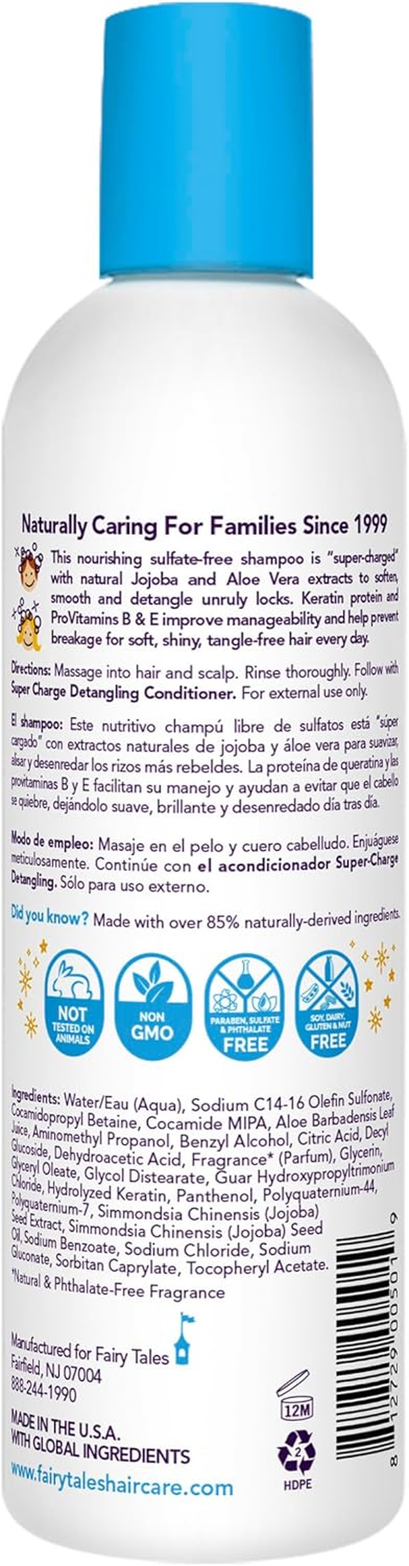 Fairy Tales Tangle Tamer Detangling Shampoo for Kids - Ultra Moisturizing and anti Frizz Protection - Paraben Free, Sulfate Free - 12 Oz image number 1