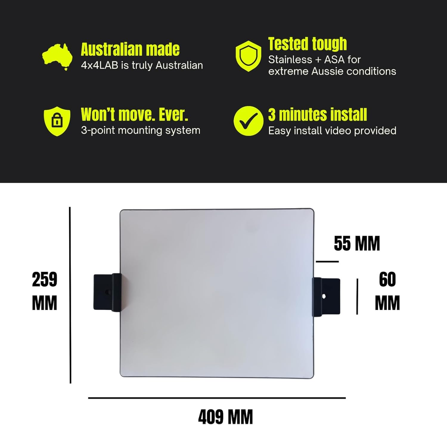 Starlink Mini Flat Roof Rack Mount | 4X4 LAB Australian Made image number 1