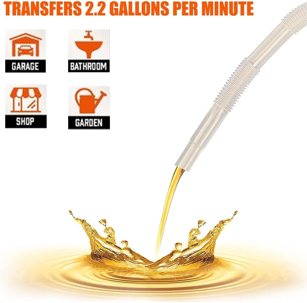 Power Oil Pumps,Self Priming Transfer Pump,Handheld Electric Oil Pump,Electric Transfer Pump,Operated Electric Siphon Pump,For Fuel, Diesel,Water Transfer image number 4