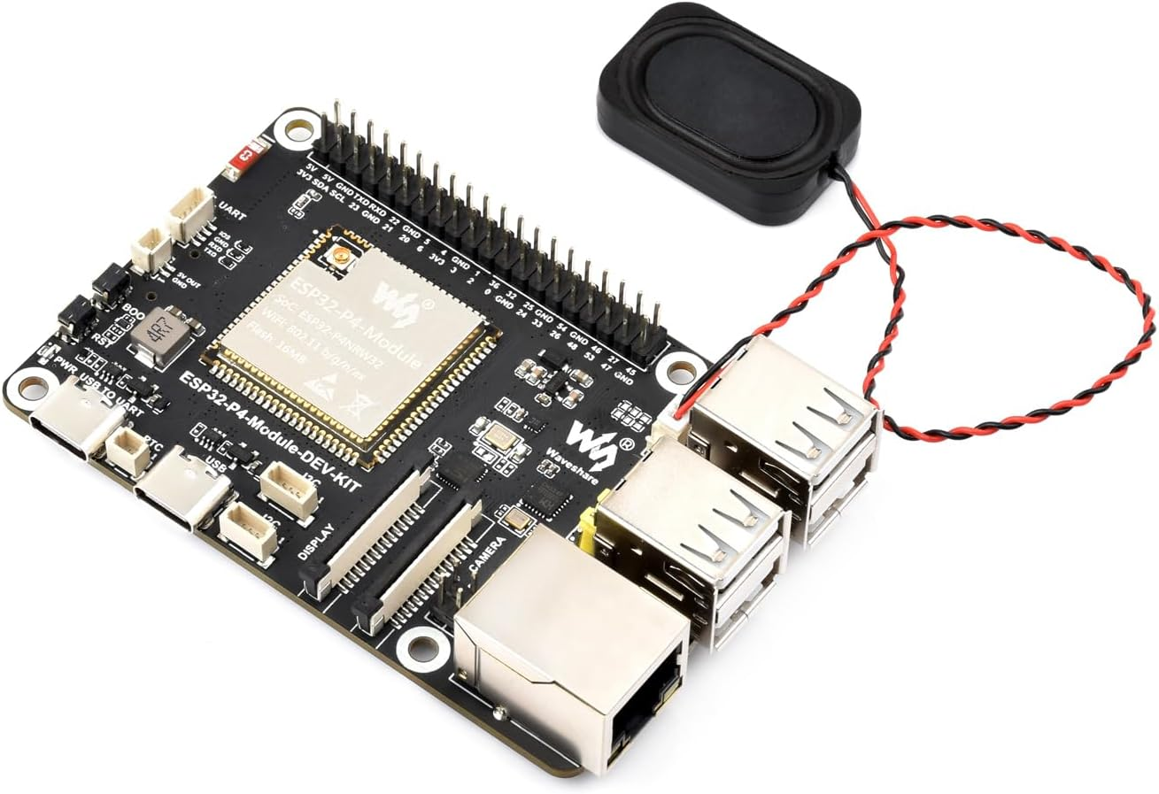 Waveshare Esp32-P4-Module Basic Kit, Esp32-P4-Module High-Performance Development Board, Based on ESP32-P4 & ESP32-C6, Supports Wi-F 6 & BT 5/BLE, with Speaker image number 1