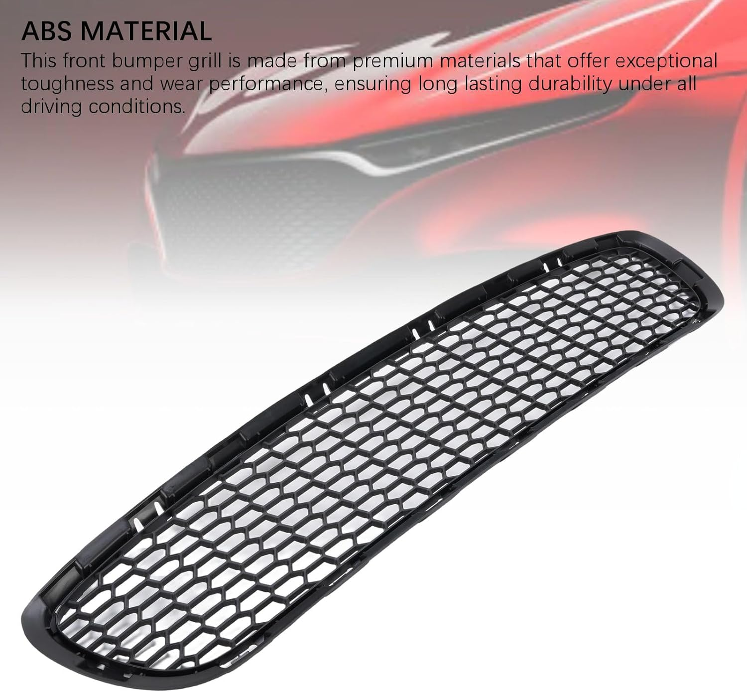 Asixxsix Front Bumper Grille, Textured Black ABS Replacement Compatible with M5 F10 2012 2013 2014 2015 2016, Snap on Installation OE Number 51118047391, Snap on Installation image number 4