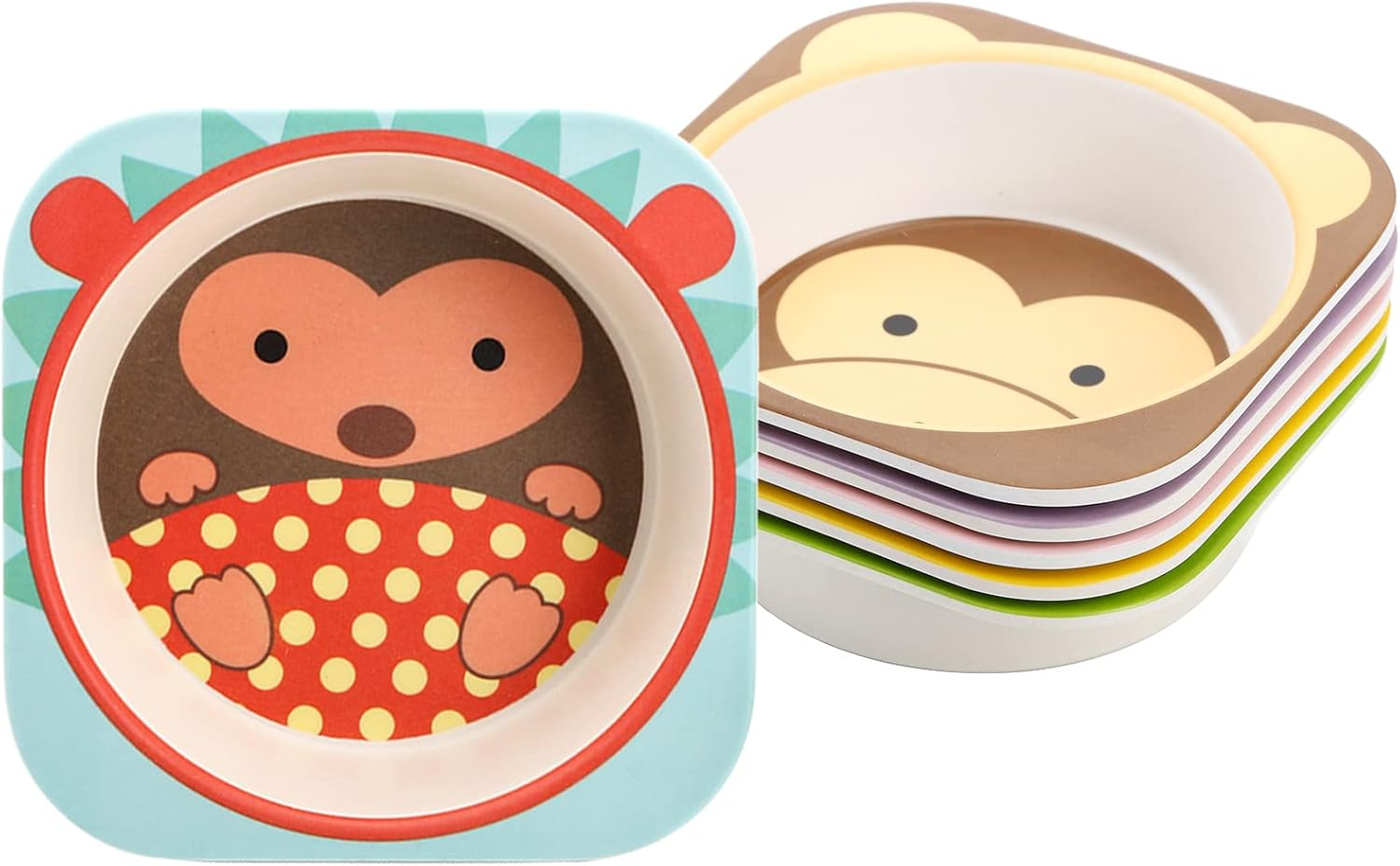 Lyellfe 6 Pack Bamboo Bowls, 10 Oz Unbreakable Bowl, Fun Bowl Tableware Cereal Bowls for Soup Noodle Pasta, BPA Free, Dishwasher Safe image number 4