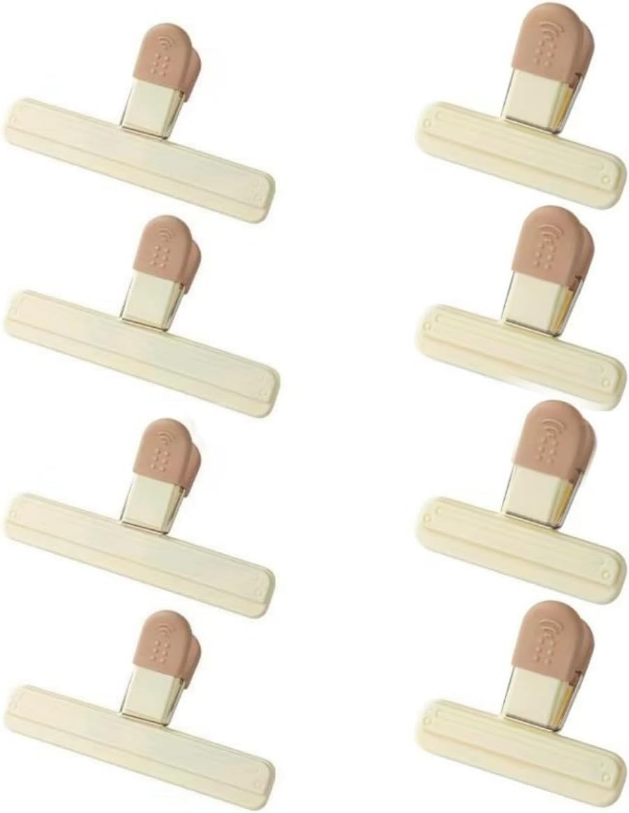 8Pack Large Chip Bag Clips - Assorted Sizes Food Bag Clips Plastic Heavy Seal Grip Perfect for Air Tight Seal Grips on Coffee, Food & Bread Bags, Office Kitchen Home Usage image number 5