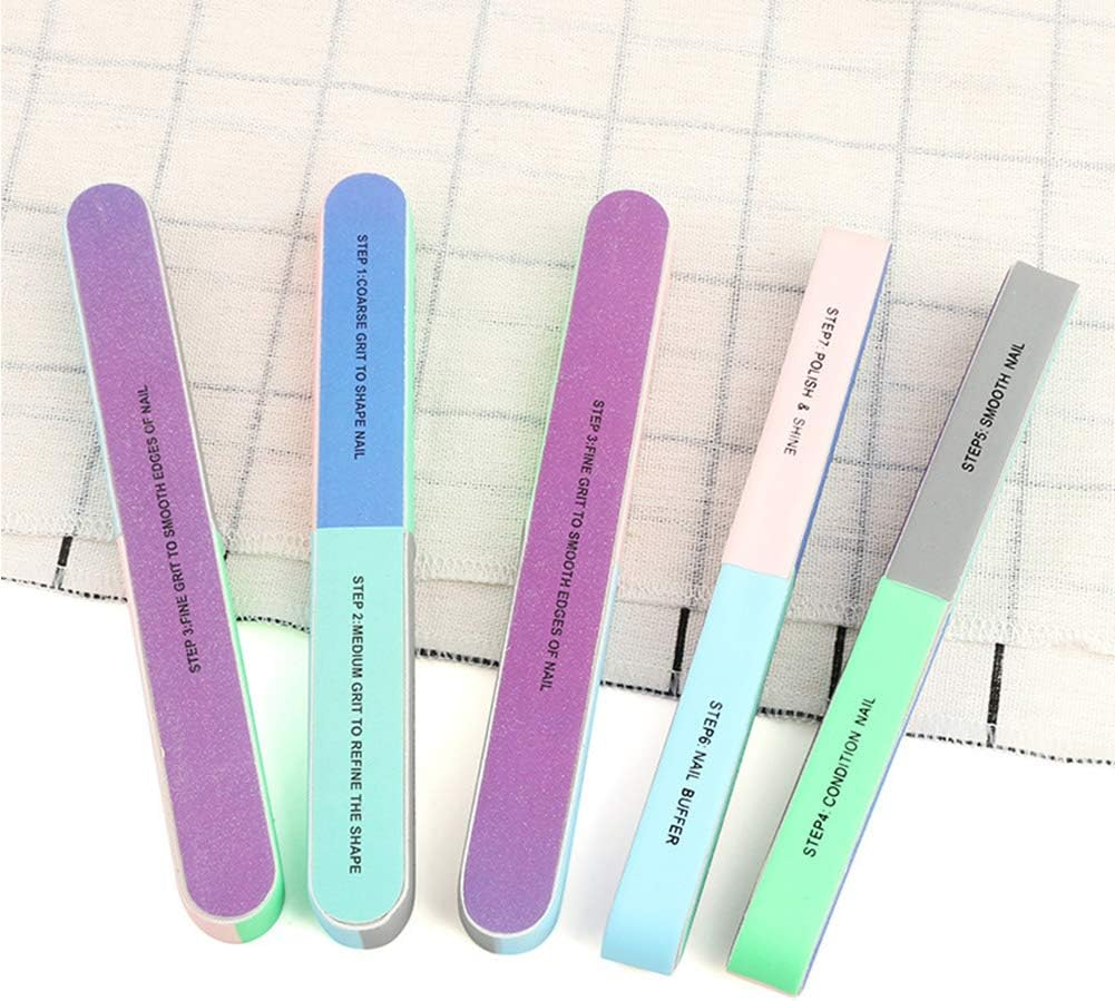 Haofy Multiple Side Nail Art Manicure Tool Grinding Files Buffer Polier, Ideal for Professional Use, Sandstone Material, 12G Weight image number 3