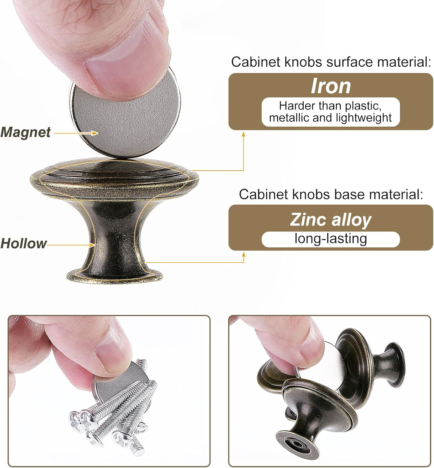 Tsunnee 24 Pack Vintage Chic Antique Style round 30Mm Cabinet Knobs and Drawers