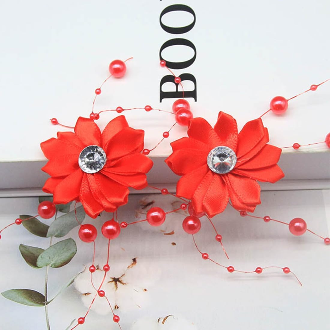 6 Pack Hair Clips for Girls, Flower Hair Clips for Women, Hair Accessories for Weddings for Women and Girls, Pearl Hair Clips, Flower Girl Princess Tiara image number 1