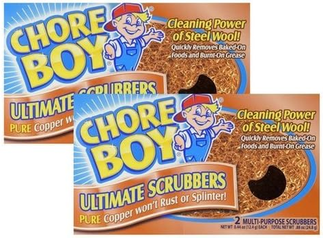(2 Pack) - Chore Boy Copper Scouring Pad 4 Count