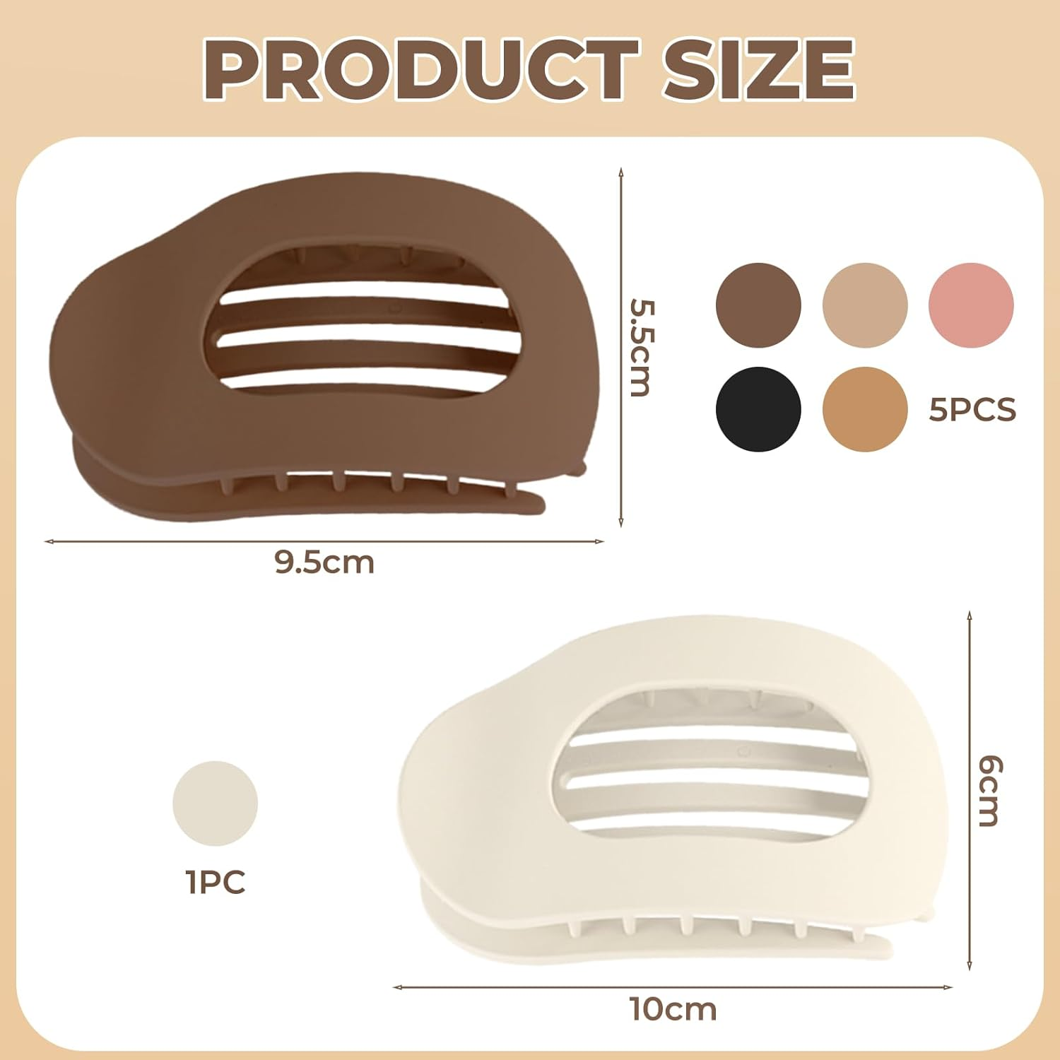 Dcsfadq Pack of 6 Women'S Hair Clips, Duckbill Hair Clip, 6 Colours, French Elegant Flat Hair Clip for Girls, Women, Everyday Travel image number 2