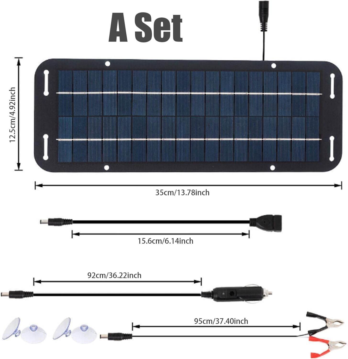 Solar Panel Kit, 30W 12V Solar Panel Charge Kit with 10A Solar Charge Controller Polycrystalline Silicon Solar Panel Starter Kit for 12V Car RV Boat Marine Trailer image number 4