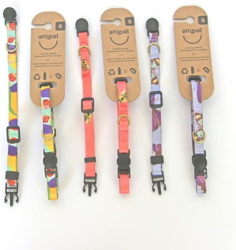 Anipal Gigi the Gouldian Finch Cat Collar - S - from Recycled Plastic Bottles image number 3