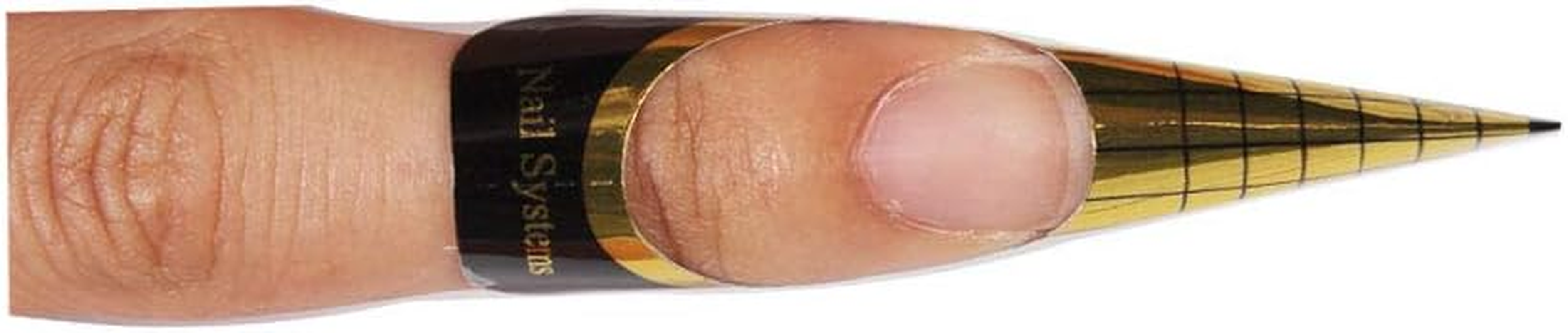 Beautyleader 500Pcs/Roll Nail Form, Nail Art Guide Stickers for Acrylic UV Gel Nail Tips Manicure Extension Tool (Gloden) image number 3