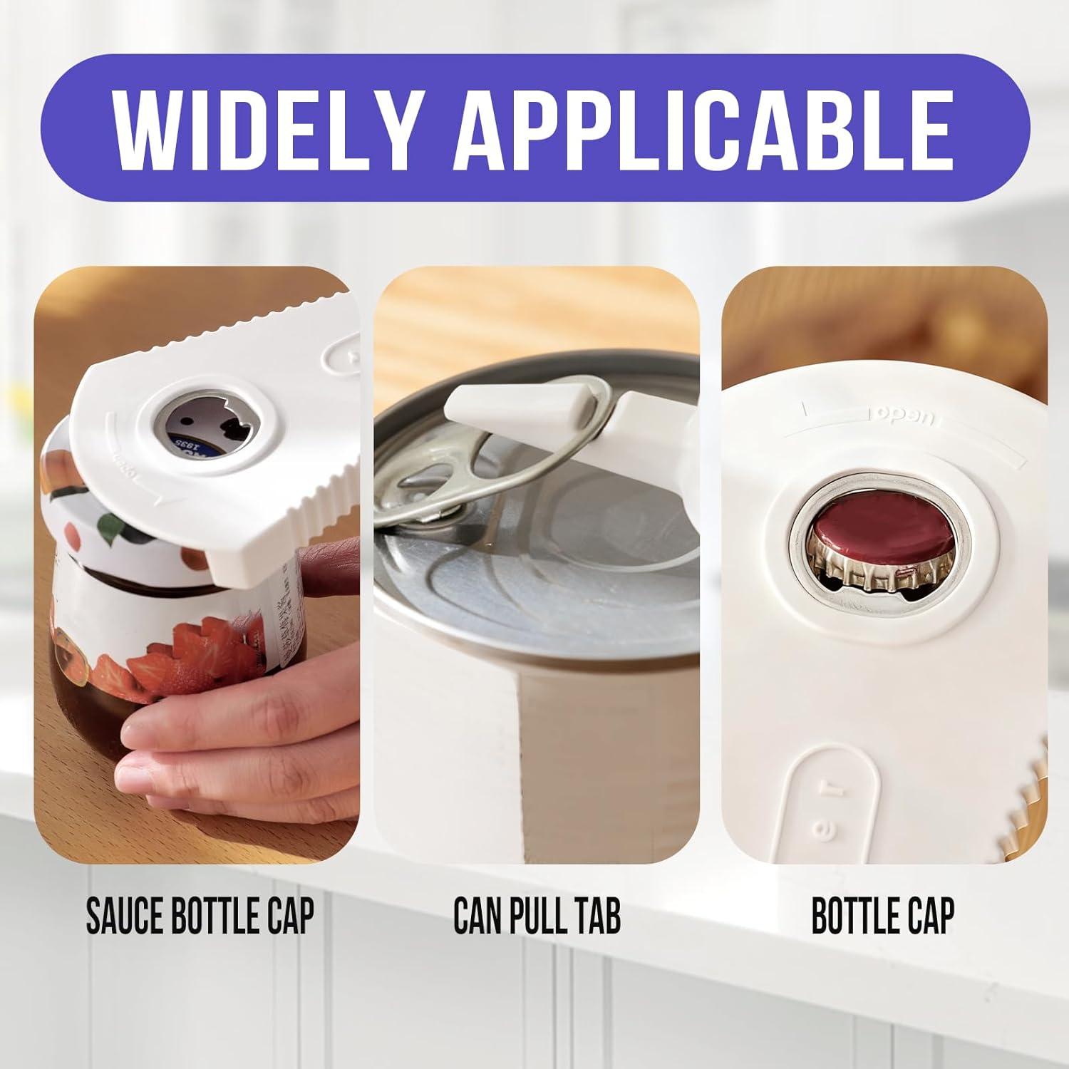 Jar Opener & Can Openers for Weak Hands,Multi-Function Bottle & Tin Opener,Ergonomic Design Kitchen Gadgets for Children, Elderly and Arthritis Sufferers, Easy-To-Use Kitchen Tools & Gadgets image number 6