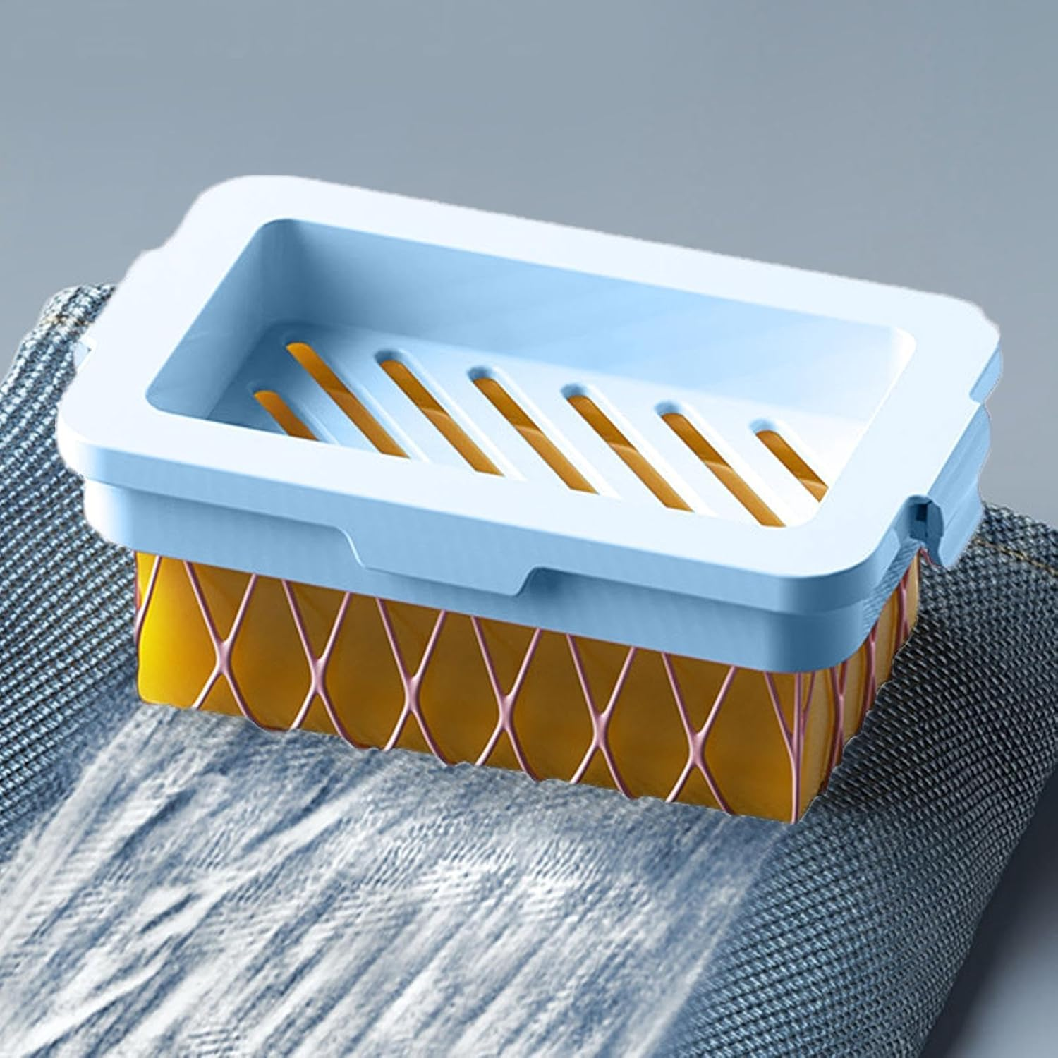 Soap Net Holder - Portable Soap Saving Bag, Eco-Friendly Soap Storage Solution | Durable Exfoliating Soap Bag with Drawstring, Double Layer Mesh for Improved Foaming image number 2