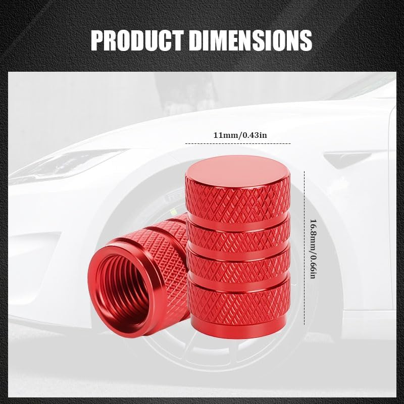 4 Pcs Tyre Valve Caps, Aluminum Car Tyre Valve Dust Caps, with Sealing Ring, Corrosion Resistant Universal Stem Covers for Cars, Trucks, Motorcycles, Bikes - Blue image number 7