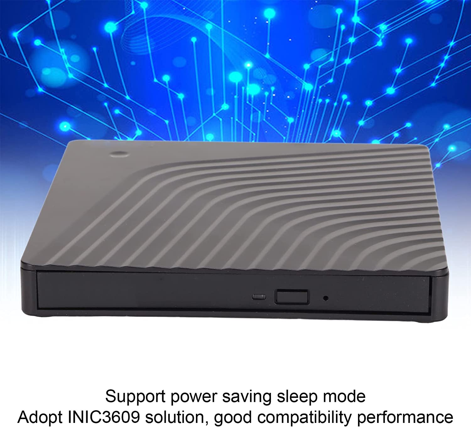 External DVD Drive Box, Detachable Optical Drive Enclosure with USB3.0/2.0 5Gbps, External DVD Drive Box for Window2K, for XP, for 2003, for Vista, for 7, for Linux, for 10 OS X image number 6